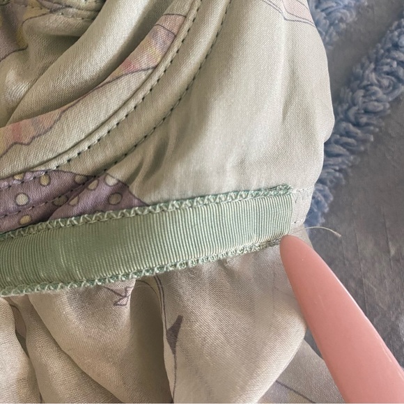 🎈SOLD 🎈Dolce & Gabbana Vintage Tank Top Baby Doll Top D & G Light Green Pink - Picture 12 of 16